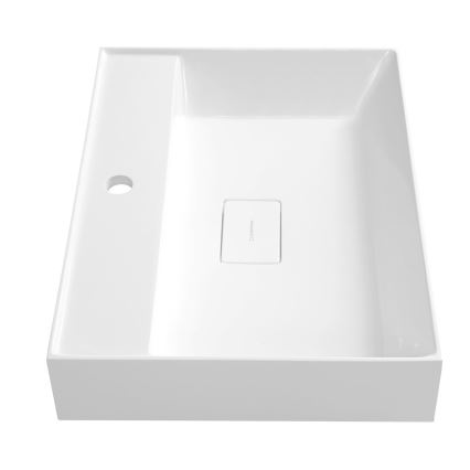 Sapho - Lavabo sobre encimera GODIVA 58x44 cm mármol/blanco