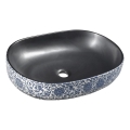 Sapho - Lavabo sobre encimera PRIORI 60x40 cm cerámica/negro/azul