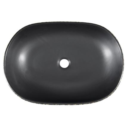 Sapho - Lavabo sobre encimera PRIORI 60x40 cm cerámica/negro/azul