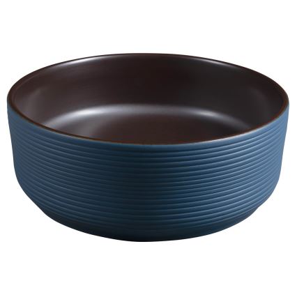 Sapho - Lavabo sobre encimera PRIORI de 41 cm de diámetro marrón/azul