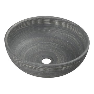 Sapho - Lavabo sobre encimera PRIORI Ø 41 cm cerámica/gris