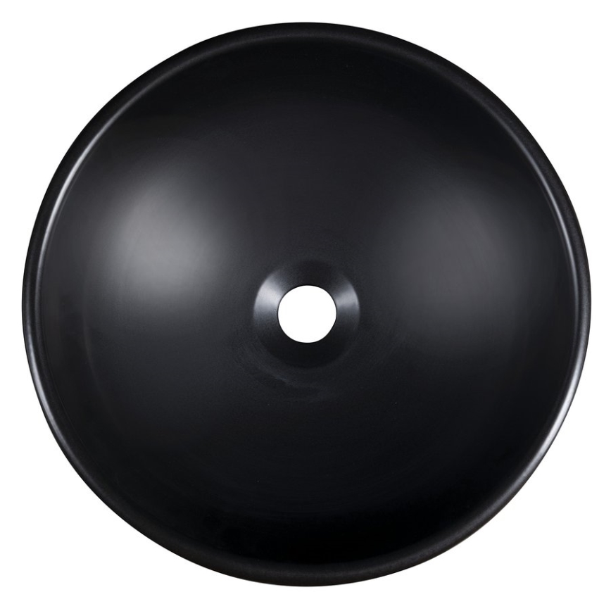 Sapho - Lavabo sobre encimera PRIORI Ø 41 cm negro/blanco