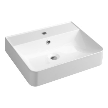 Sapho - Lavabo suspendido 50x40 cm mármol fundido/blanco
