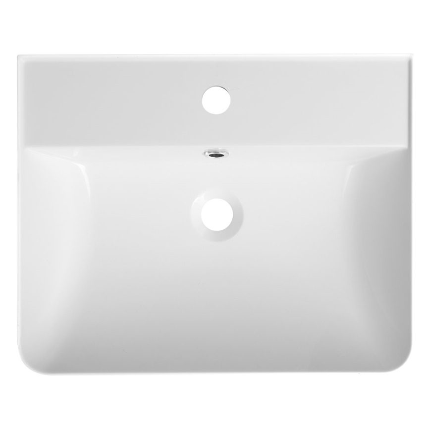 Sapho - Lavabo suspendido 50x40 cm mármol fundido/blanco