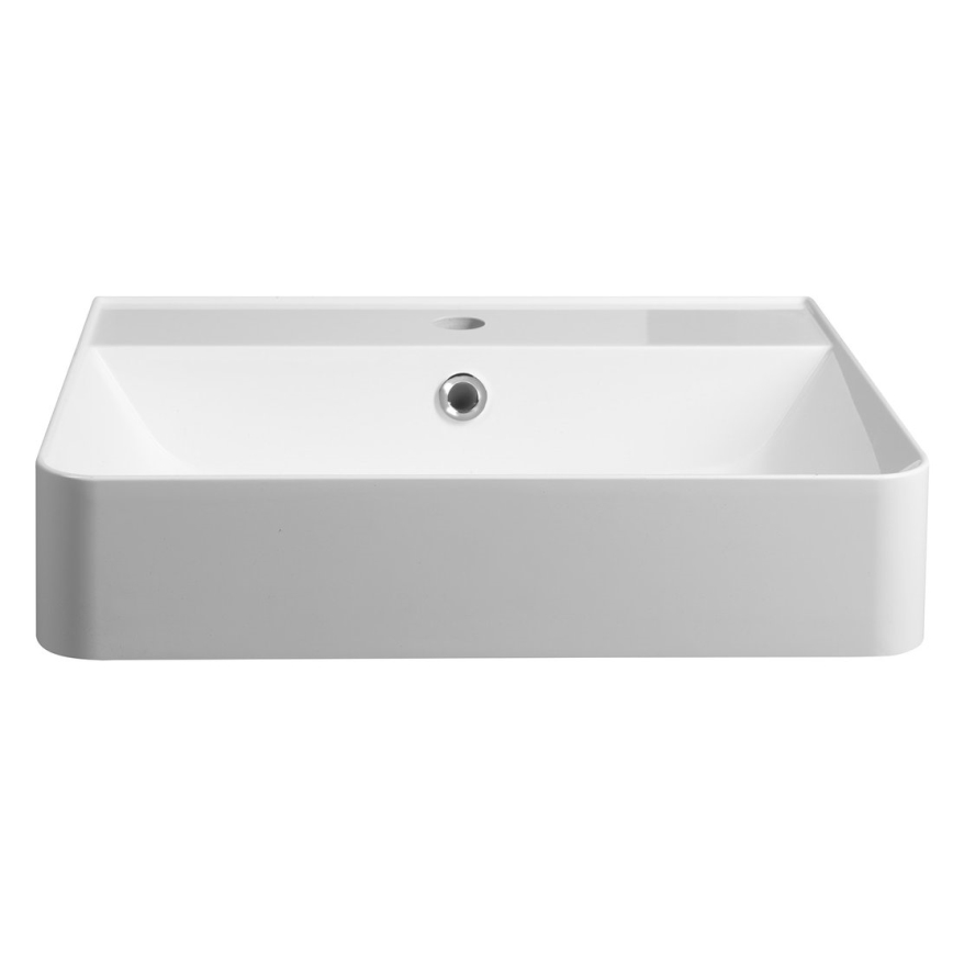 Sapho - Lavabo suspendido 50x40 cm mármol fundido/blanco