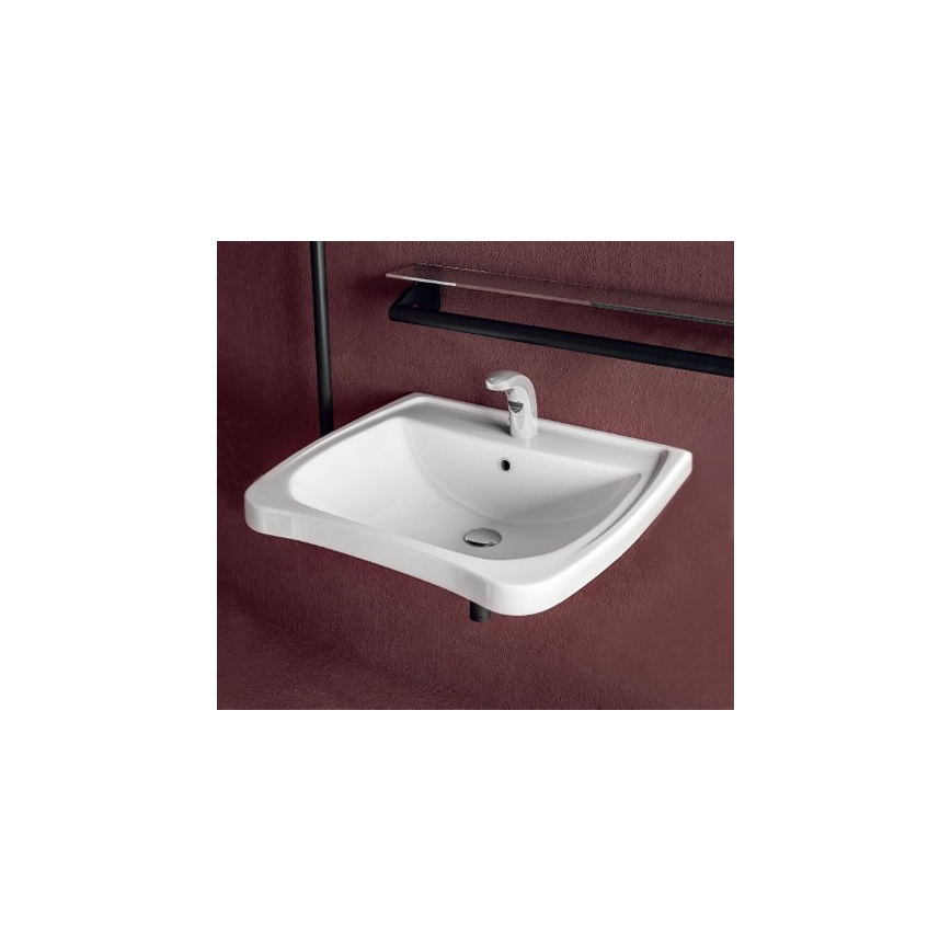 Sapho - Lavabo suspendido accesible DISABLED 60x55 cm cerámica/blanco