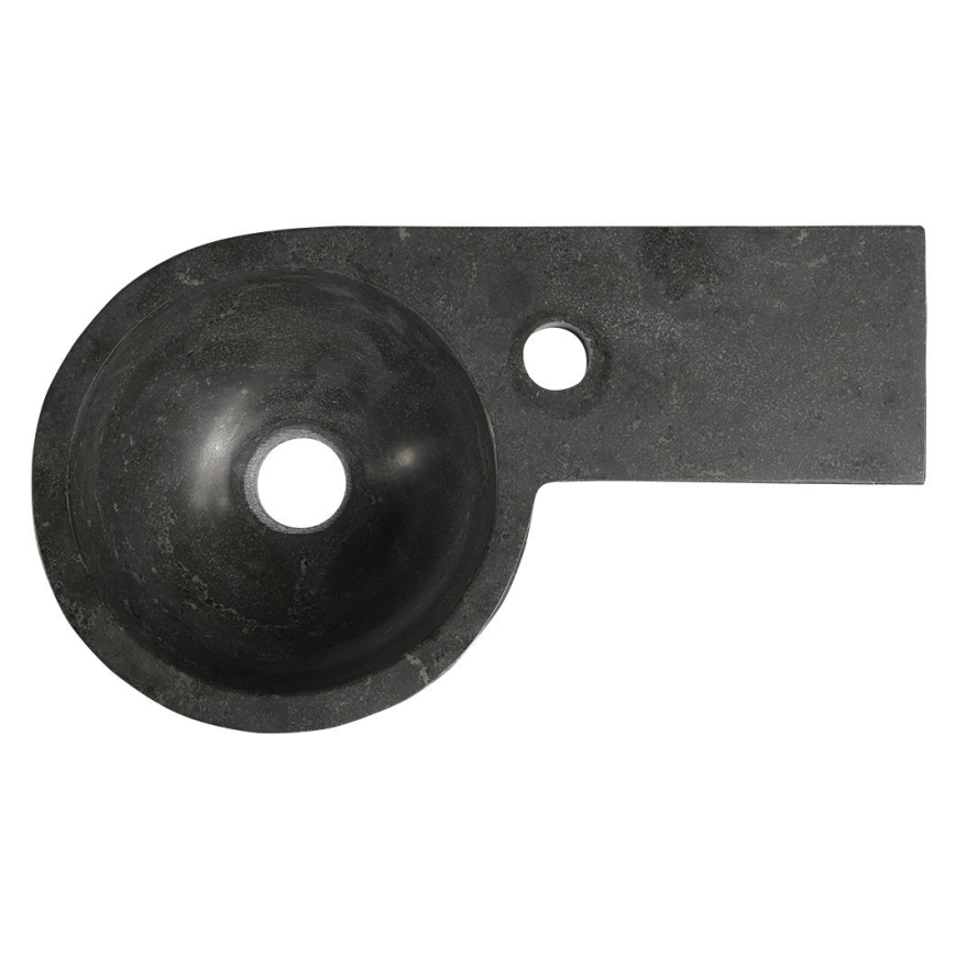 Sapho - Lavabo suspendido de esquina BLOK 40x23 cm derecho/antracita