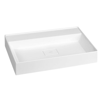 Sapho - Lavabo suspendido GODIVA 68x44 cm mármol/blanco