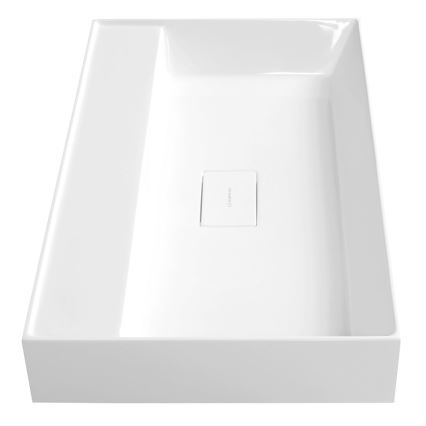 Sapho - Lavabo suspendido GODIVA 68x44 cm mármol/blanco