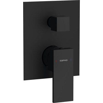 Sapho - Mezclador de ducha empotrado CUBEMIX negro mate