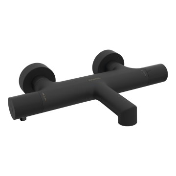 Sapho - Mezclador termostático para bañera SOLARIS, negro mate
