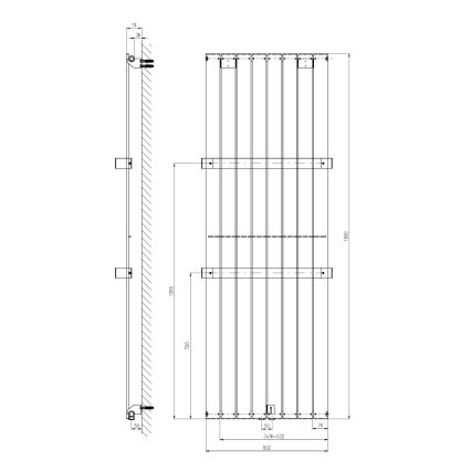 Sapho - Radiador de baño COLONNA 180x60 cm blanco