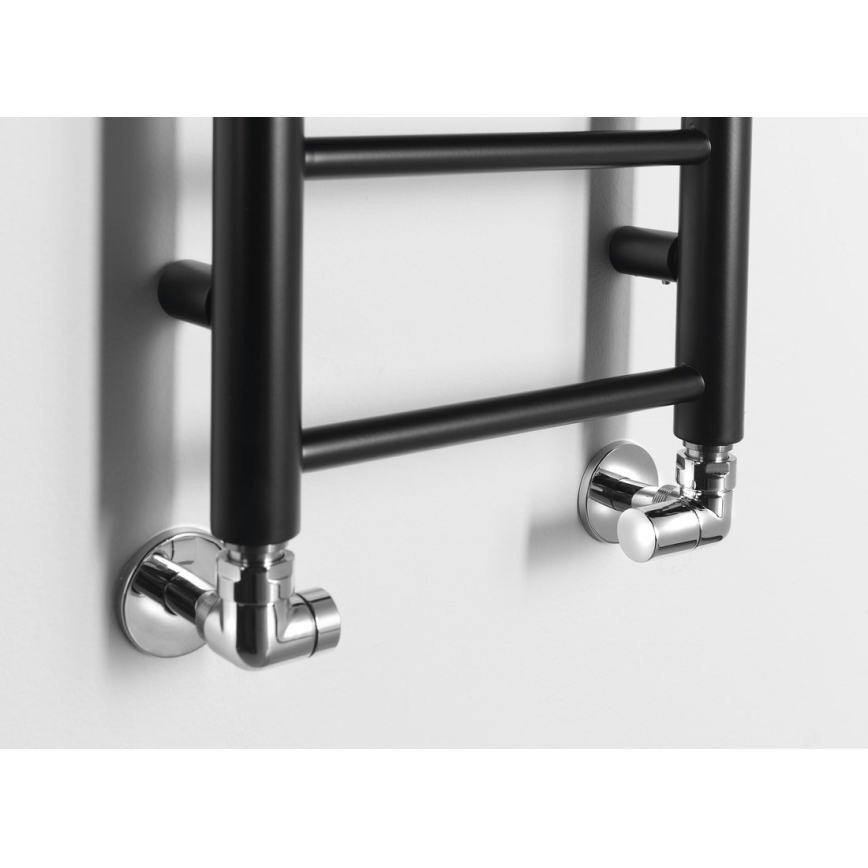 Sapho - Radiador de baño DINA 138x30 cm negro mate