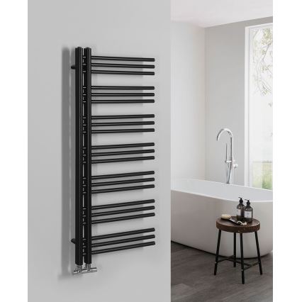 Sapho - Radiador de baño DORLION 400W 50x120x50 cm negro mate