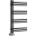 Sapho - Radiador de baño DORLION 90 x 50 cm, negro mate