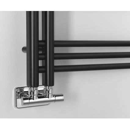 Sapho - Radiador de baño DORLION 90 x 50 cm, negro mate