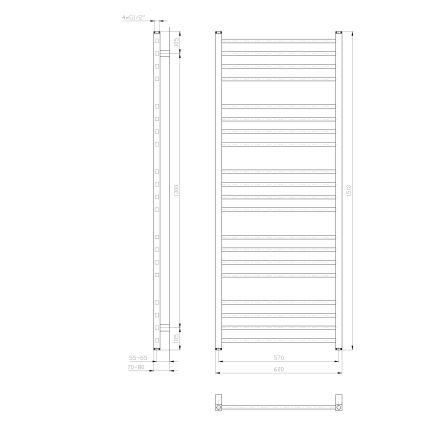 Sapho - Radiador de baño METRO 60x151x60 cm blanco