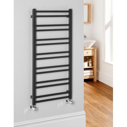 Sapho - Radiador de baño METRO DOS  110x50 cm negro mate