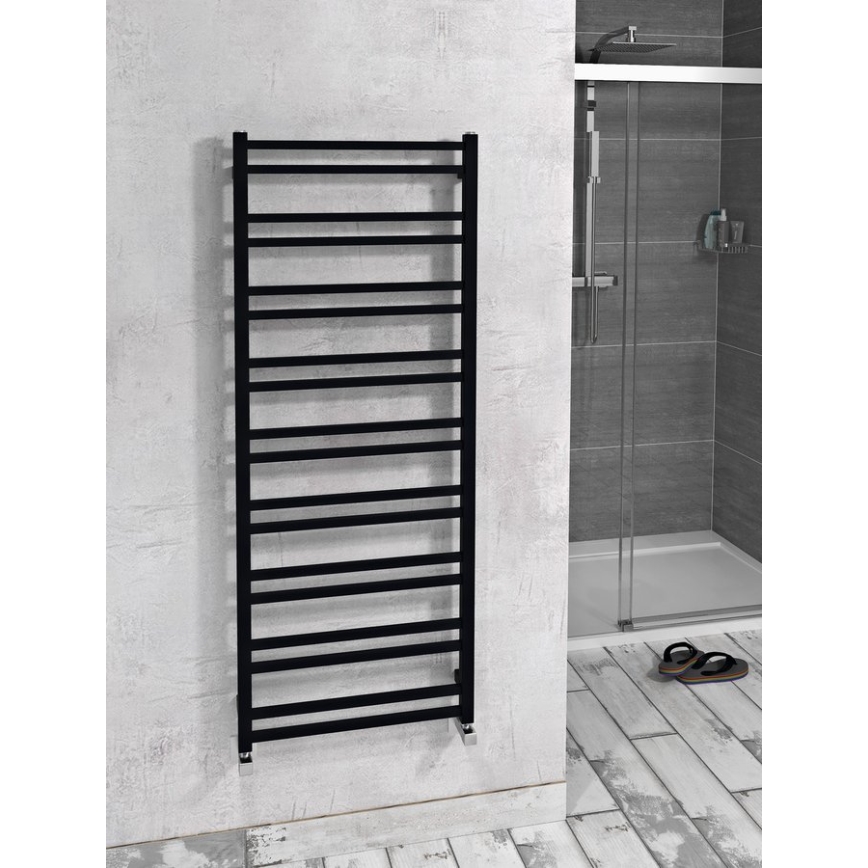 Sapho - Radiador toallero para baño METRO DOS 143x55 cm negro mate