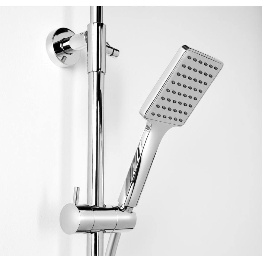 Sapho - Set de ducha con grifería CUBEMIX, cromo brillante