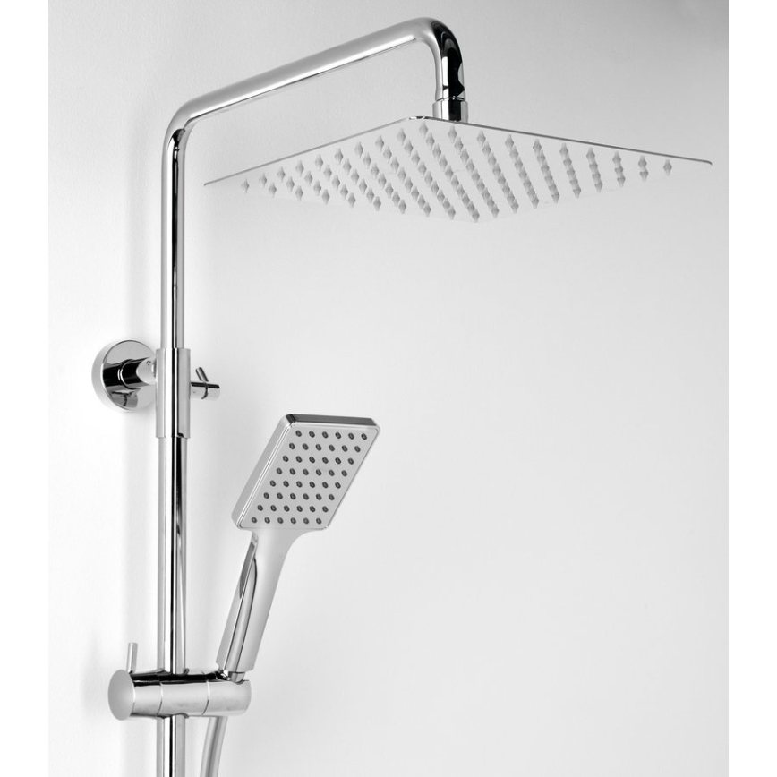 Sapho - Set de ducha con grifería CUBEMIX, cromo brillante