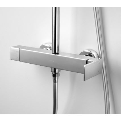 Sapho - Set de ducha con grifería CUBEMIX, cromo brillante