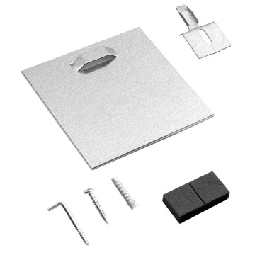 Sapho - Soporte autoadhesivo para espejo 10x10 cm cromo mate