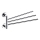 Sapho - Toallero de pared giratorio X-ROUND 19,5x45 cm cromo brillante