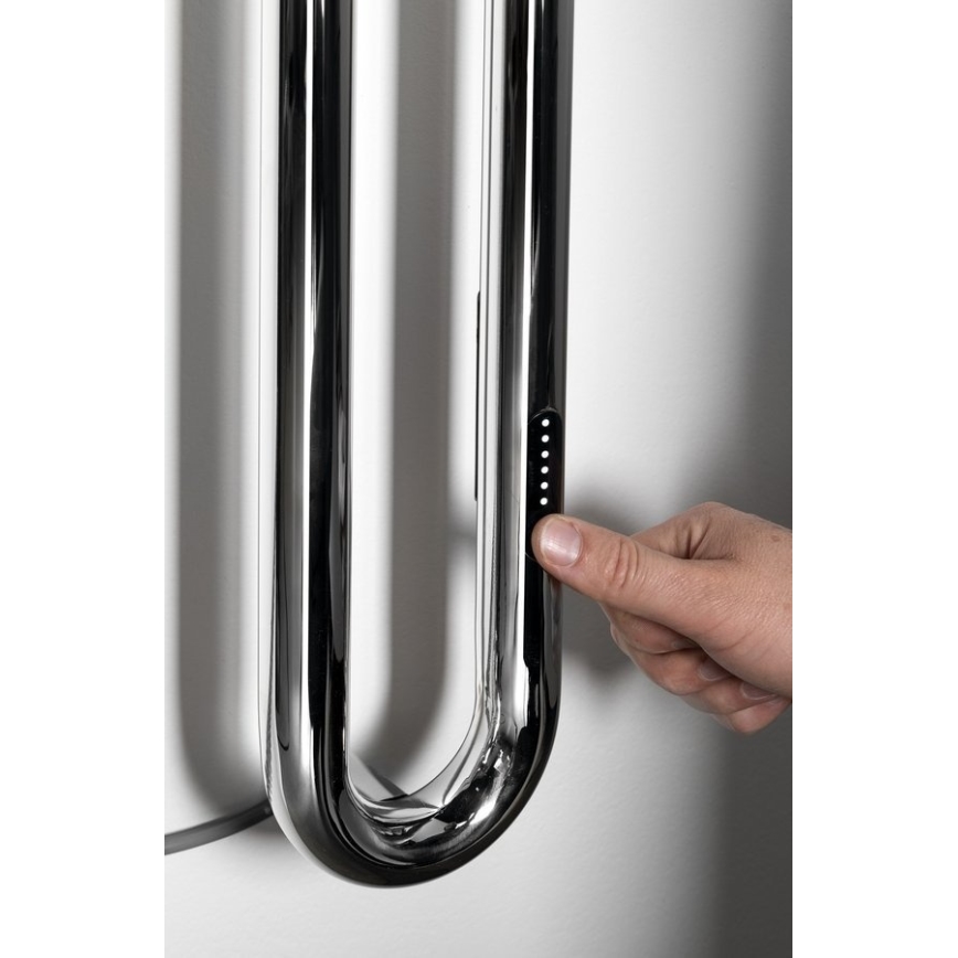 Sapho - Toallero eléctrico con temporizador DUOPASSO 45 W 170 x 12 cm cromo brillante