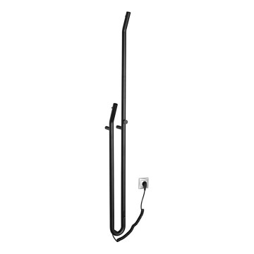 Sapho - Toallero eléctrico con temporizador DUOPASSO 45W 170x12 cm negro mate