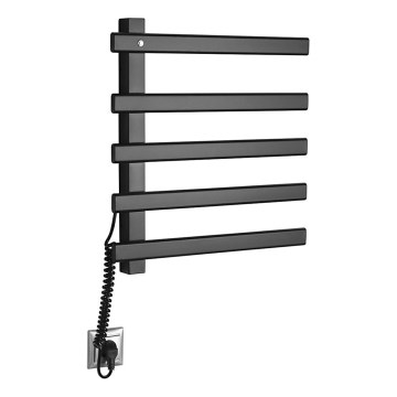 Sapho - Toallero eléctrico ELCOR 63W 48x52 cm negro mate
