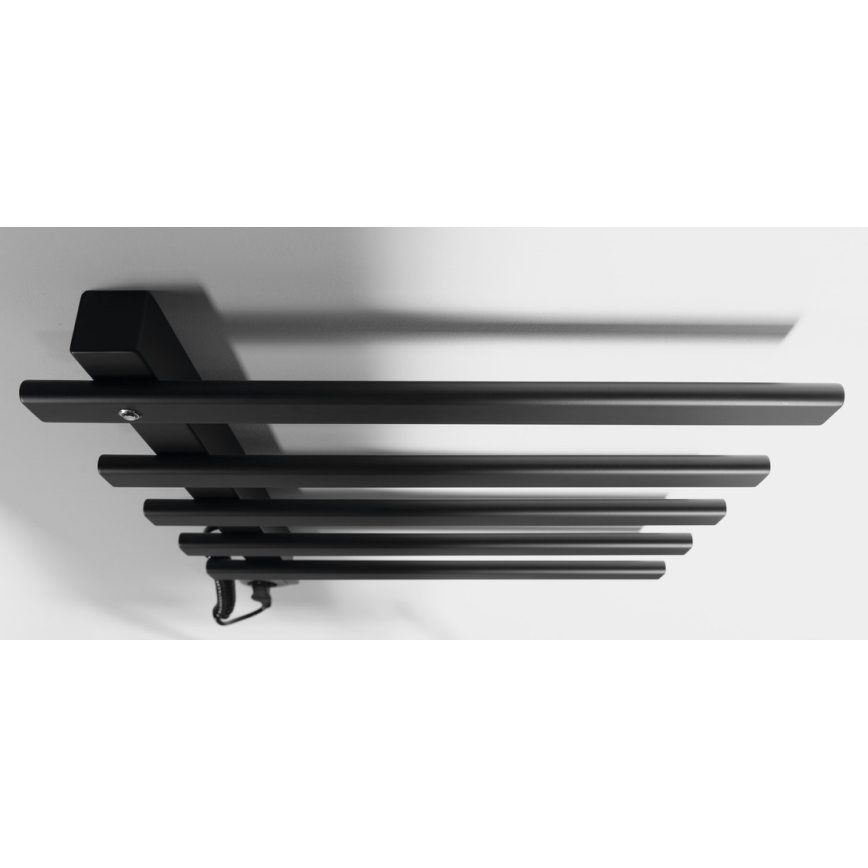 Sapho - Toallero eléctrico ELCOR 63W 48x52 cm negro mate