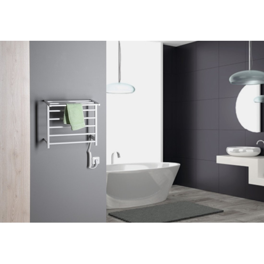 Sapho - Toallero eléctrico ELZOR 60 W 47x50 cm blanco mate