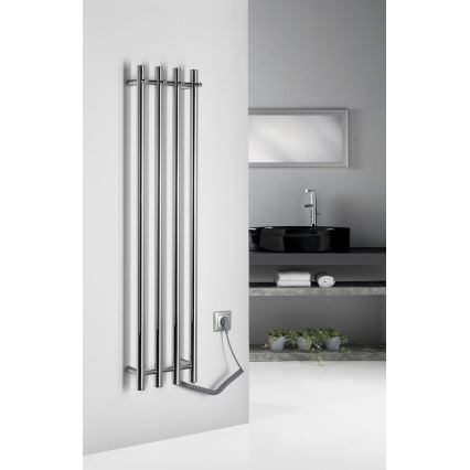 Sapho - Toallero eléctrico PAPINADO 85W 120x26 cm, cromado brillante, derecho