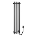 Sapho - Toallero eléctrico PAPINADO 85W 120x26 cm negro mate