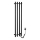 Sapho - Toallero eléctrico PAPINADO 85W 120x26 cm negro mate