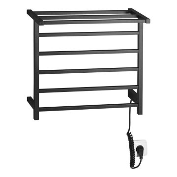 Sapho - Toallero eléctrico para toallas ELZOR 60W 47x50 cm negro mate