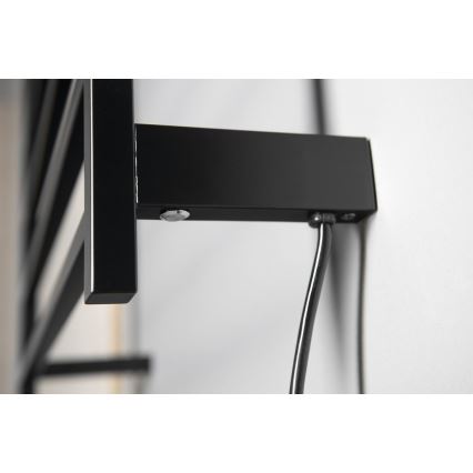 Sapho - Toallero eléctrico para toallas ELZOR 60W 47x50 cm negro mate