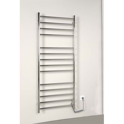 Sapho - Toallero eléctrico REDONDO 130W 116x63 cm cromo brillante