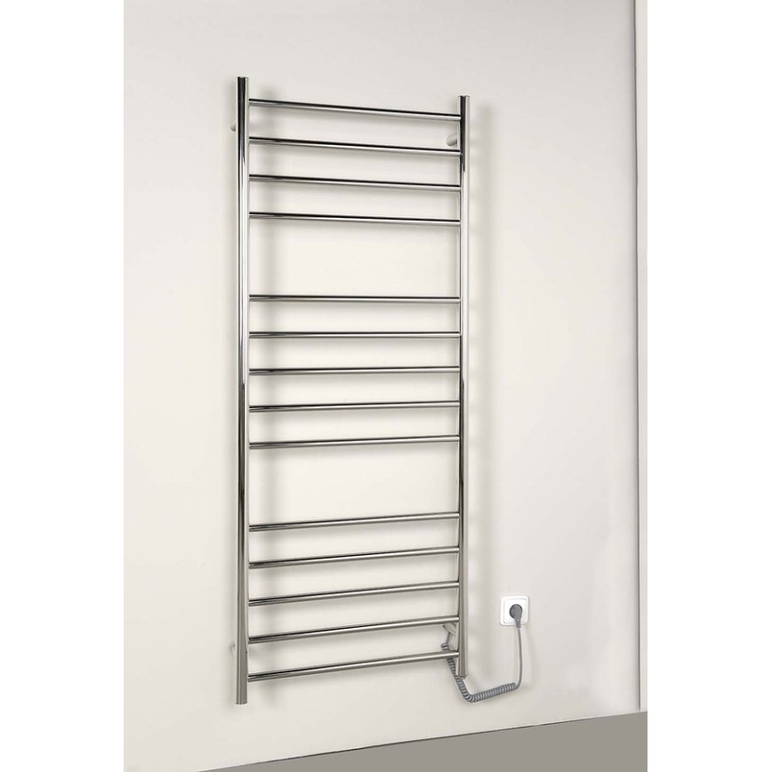 Sapho - Toallero eléctrico REDONDO 130W 116x63 cm cromo brillante
