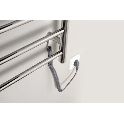 Sapho - Toallero eléctrico REDONDO 130W 116x63 cm cromo brillante