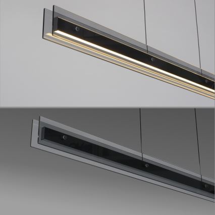 Schöner Wohnen 11316-18 - Lámpara colgante LED regulable suspendida por cable LENA LED/32W/230V 105 cm negra