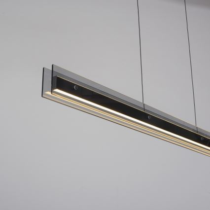 Schöner Wohnen 11316-18 - Lámpara colgante LED regulable suspendida por cable LENA LED/32W/230V 105 cm negra