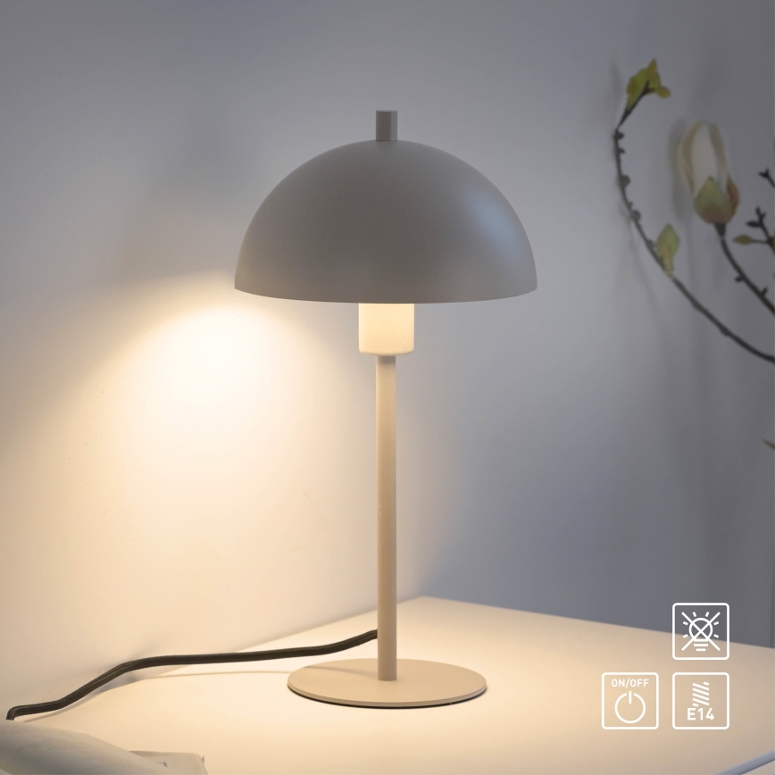 Schöner Wohnen 11726-39 - Lámpara de mesa ALI 1xE14/15W/230V gris