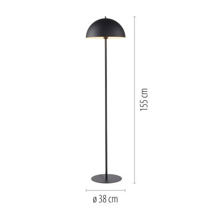 Schöner Wohnen 11727-18 - Lámpara de pie ALI 1xE27/25W/230V, negra