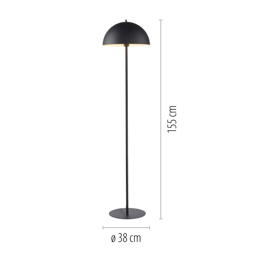 Schöner Wohnen 11727-18 - Lámpara de pie ALI 1xE27/25W/230V, negra