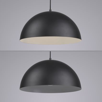 Schöner Wohnen 11728-18 - Lámpara colgante con cable ALI 1xE27/25W/230V Ø 38 cm negra