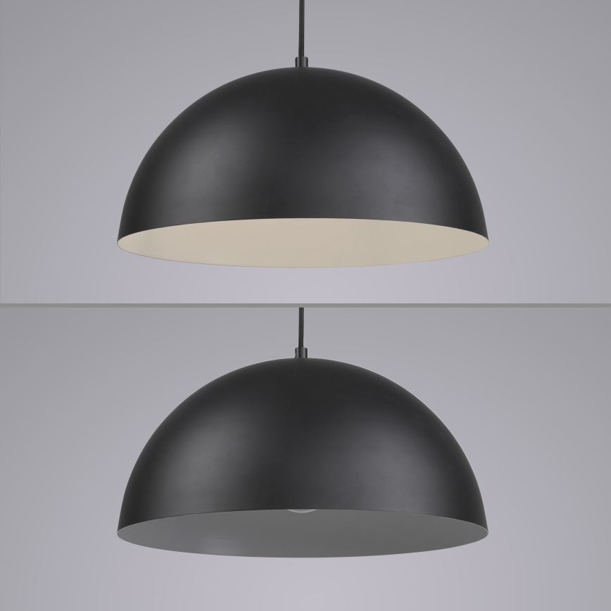 Schöner Wohnen 11728-18 - Lámpara colgante con cable ALI 1xE27/25W/230V Ø 38 cm negra