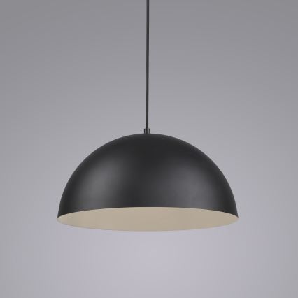 Schöner Wohnen 11728-18 - Lámpara colgante con cable ALI 1xE27/25W/230V Ø 38 cm negra