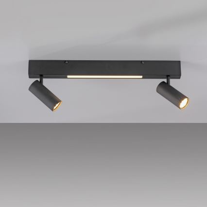 Schöner Wohnen 11793-18 - Foco LED empotrable DANTE 2xGU10/10W/230V + LED/7,2W, negro